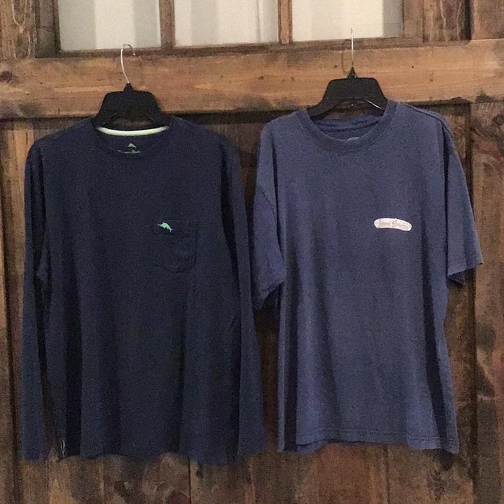 SOLD!
Two men’s Tommy Bahama T-shirts one long sleeve, short sleeve. Size small.